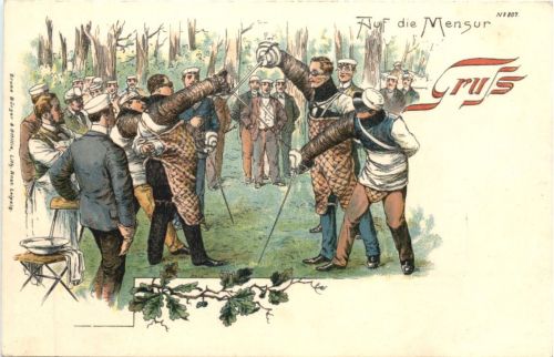 Studentika - Mensur - Litho