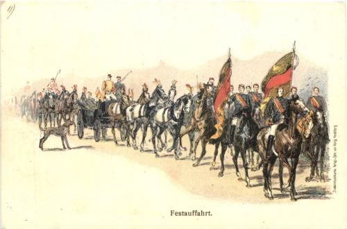 Studentika - Festauffahrt - Litho