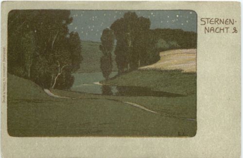 Künstler Ak Ernst Liebermann - SternenNacht