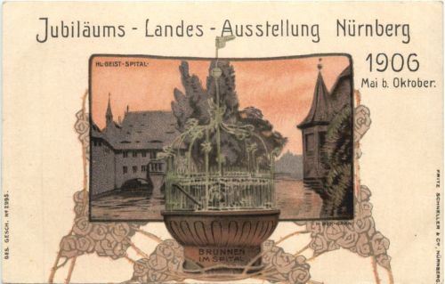 Nürnberg - Landes Ausstellung 1906 - Künstler H. Bek Gran