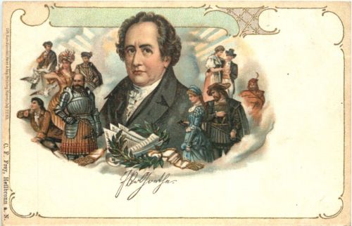 Goethe - Litho - Verlag Brüning Hanau