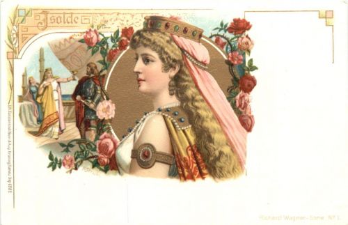 Richard Wagner Serie Isolde - Litho - Verlag Brüning Hanau