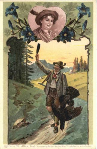 Künstler Ak E. Döcker - Jagd