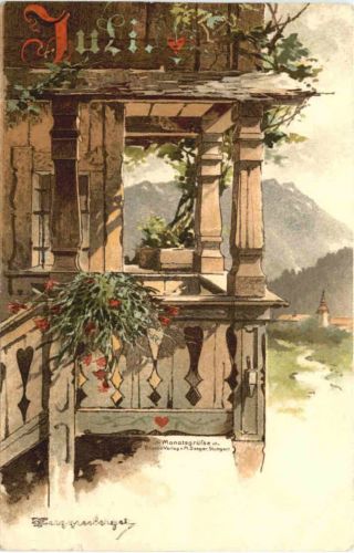 Künstler Ak Guggenberger - Juli