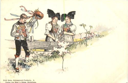 Künstler Ak F. Reiss - Schwarzwald - Litho
