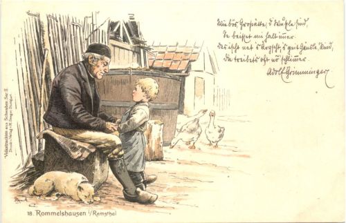 Rommelshausen im Remsthal - Künstler Ak Planitz - Litho