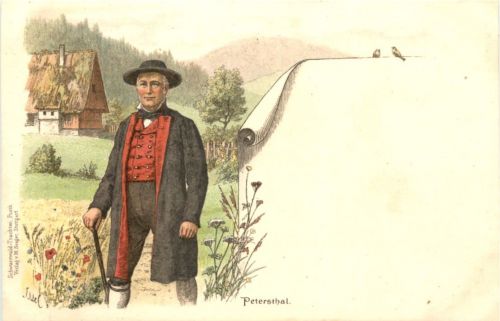 Petersthal - Künstler Ak Issel Litho