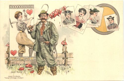 Bergsteigen - Künstler Ak Ernst Platz - Litho