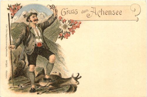 Gruss vom Achensee - Jäger - Litho
