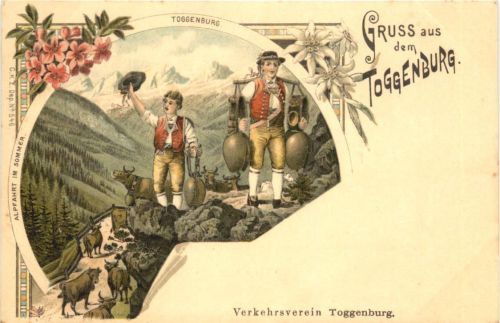 Gruss ausdem Toggenburg - Litho