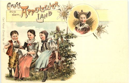Gruss aus dem Appenzellerland - Litho