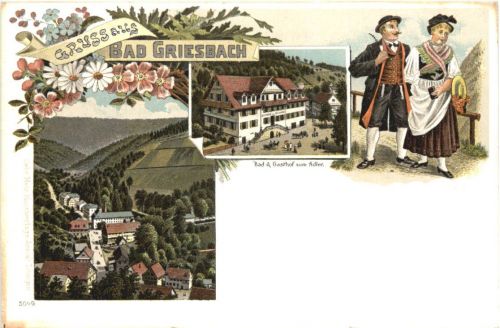 Gruss aus Bad Griesbach - Litho