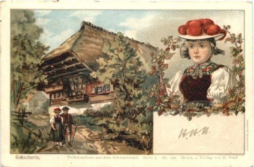 Gutacherin Schwarzwald - Litho