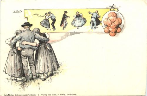 Künstler Ak Fritz Reiss Schwarzwald - Litho