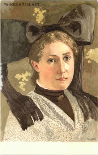 Markgräflerin - Künstler Ak Bühler - Litho