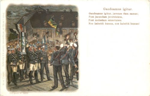Gaudeamus igitur - Künstler Ak Arnould - Studentika