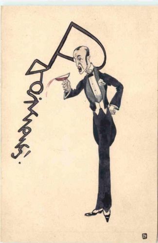 Künstler AK - handgemalt