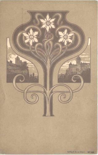 Meran - Künstler AK Jugendstil - Litho