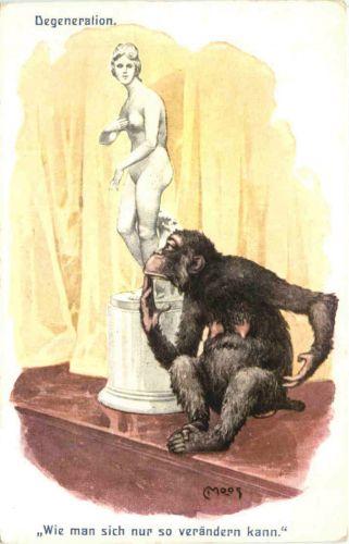 Küstler Ak Moos - Affe - Degeneration
