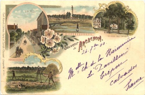Souvenir de Arcachon - Litho