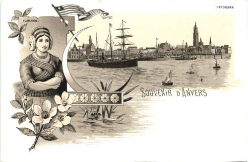Souvenir d Anvers - Litho