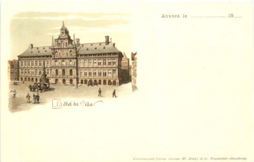 Anvers - Litho - Hotel de Ville