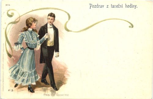 Pozdrav z tanecni hodiny - Litho - Tanzen