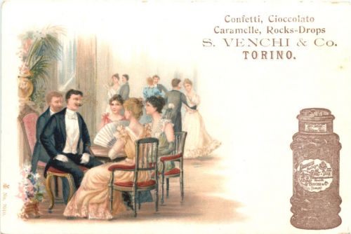 Werbung - Confetti S. Venchi - Torino - Litho