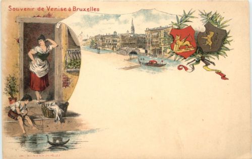 Souvenir de Venise a Bruxelles - Litho