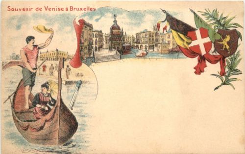 Souvenir de Venise a Bruxelles - Litho