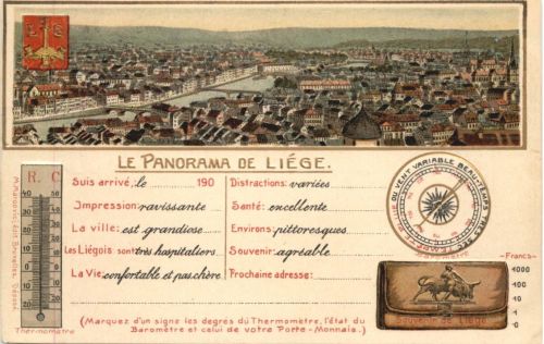 Le Panorama de Liege - Litho