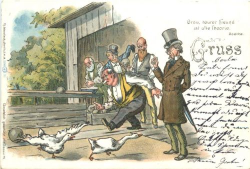 Kegeln - Humor - Litho
