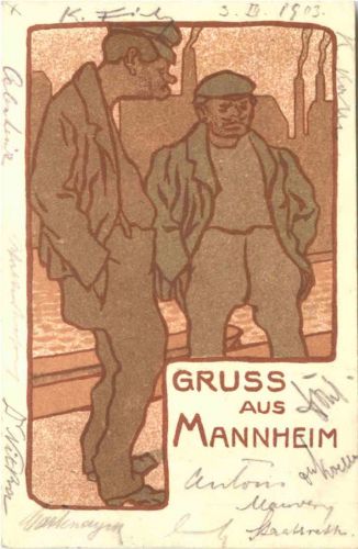 Gruss aus Mannheim - Litho