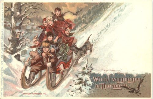 Wintervergnügen in Thüringen - Litho