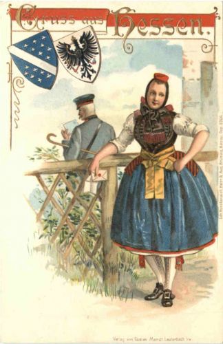 Gruss aus Hessen - Litho - Verlag Brüning Hanau