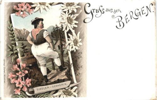 Gruss aus den Bergen - Litho - Ottmar Zieher