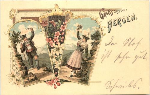 Gruss aus den Bergen - Litho - Ottmar Zieher