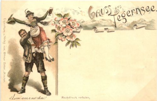 Gruss aus Tegernsee - Litho - Ottmar Zieher