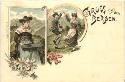 Gruss aus den Bergen - Litho - Ottmar Zieher