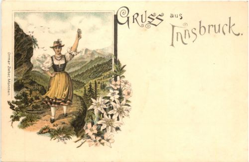 Gruss aus Innsbruck Litho - Ottmar Zieher