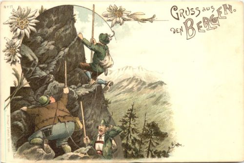 Gruss aus den Bergen - Litho - Ottmar Zieher