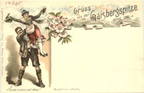 Gruss von der Gaisbergspitze - Litho - Ottmar Zieher