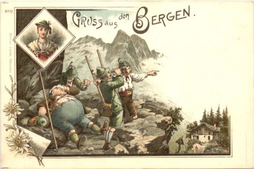 Gruss aus den Bergen - Litho - Ottmar Zieher