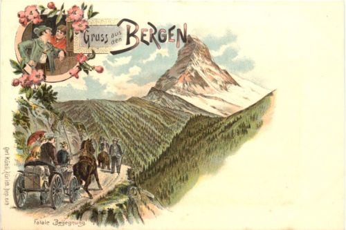 Gruss aus den Bergen - Litho - Matterhorn