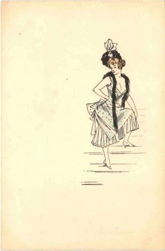 Frau - Künstler Ak