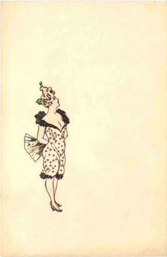 Frau - Künstler Ak