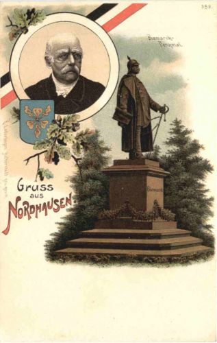 Gruss aus Nordhausen - Bismarck - Litho