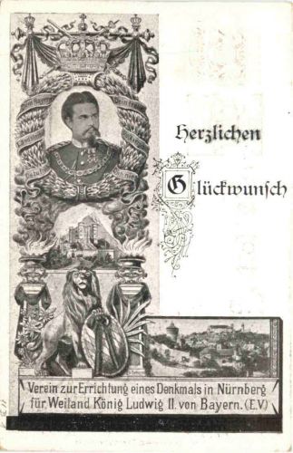 Nürnberg - Verein zzur Errichtung denkmal Ludwig II - Privatganzsache