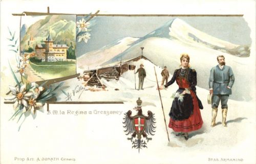 Italia - SM la Regina a Gres - Künstler AK A. Vally
