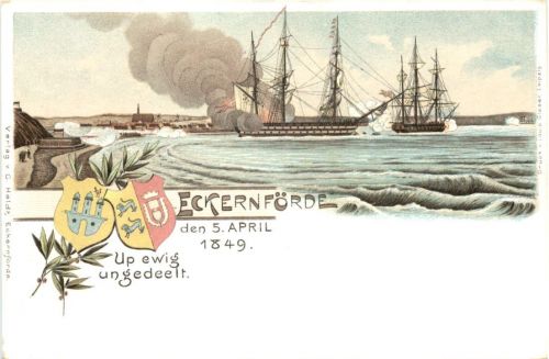Eckernförde 1849 - Litho